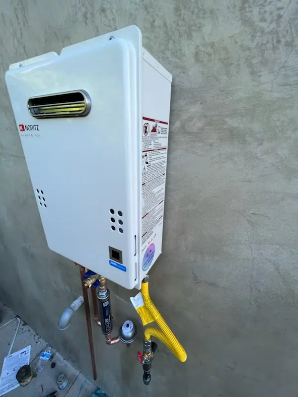 Tankless water heater installation for McMillin homes